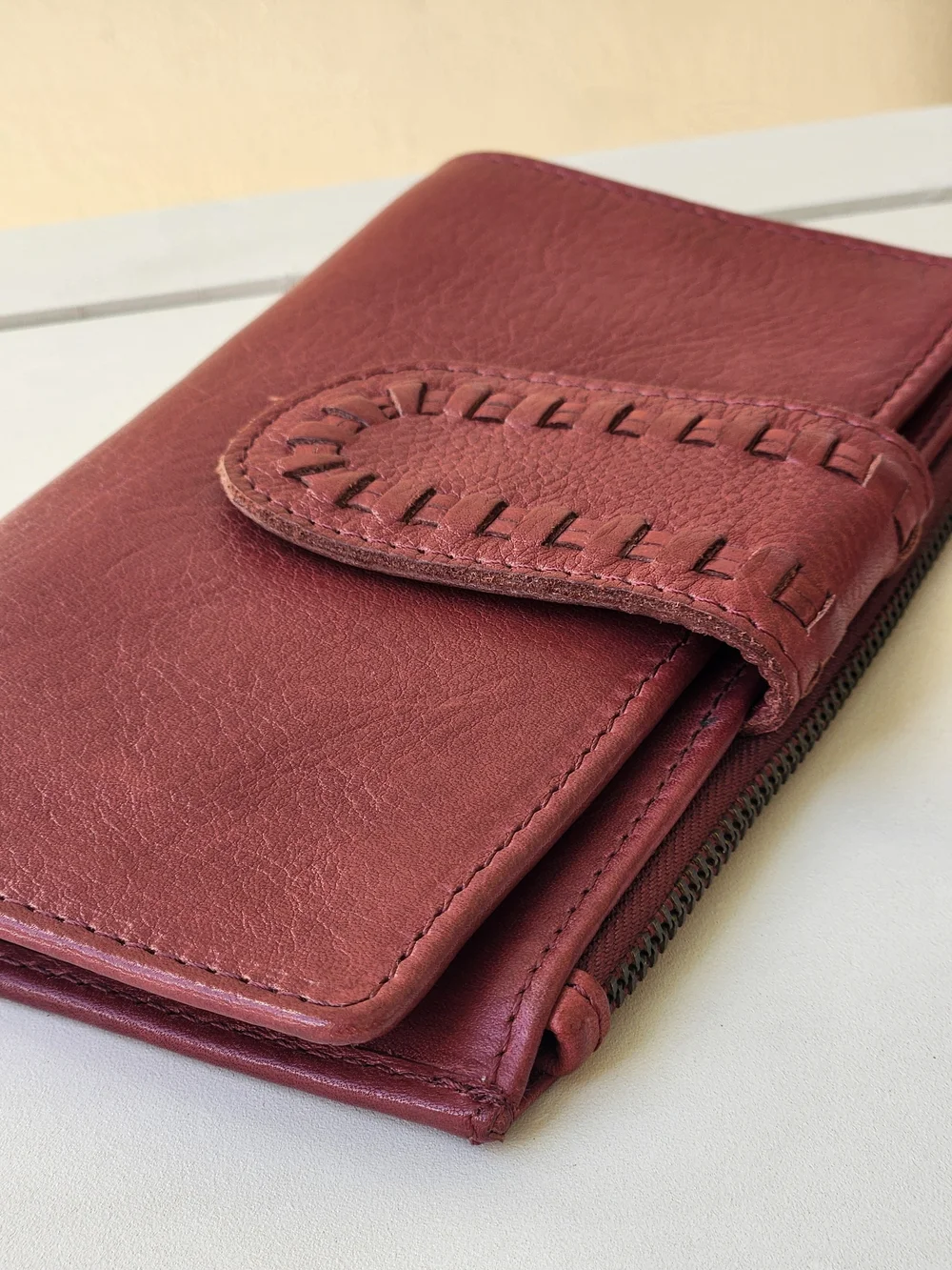 Classic  Leather Wallet - Burgundy